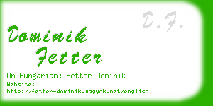 dominik fetter business card